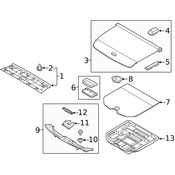 Volvo Cargo Cover - Genuine Volvo 39843532