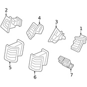 Volvo Console Air Vent - Genuine Volvo 39844538