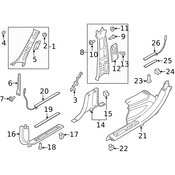 Volvo Door Trim Sill Plate Insert - Genuine Volvo 39844930