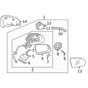 Volvo Door Mirror Cover - Genuine Volvo 39847294