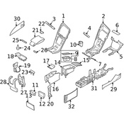 Volvo Console Lid Striker - Genuine Volvo 39862235