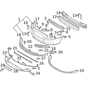 Volvo Bumper Cover Cap - Genuine Volvo 39870061