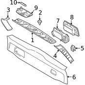 Volvo Liftgate Trim Cover - Genuine Volvo 39875047