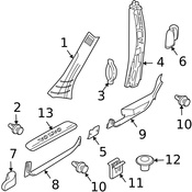 Volvo Body A-Pillar Trim Panel - Genuine Volvo 39883672