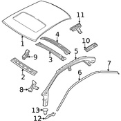 Volvo Roof Drip Molding - Genuine Volvo 39992642