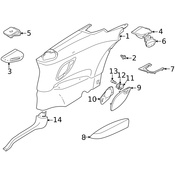 Volvo Convertible Top Hinge Cover - Genuine Volvo 8611813