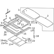 Volvo Sunroof Guide Rail - Genuine Volvo 8658961