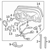 Volvo Headlight Adjusting Spring - Genuine Volvo 8659938