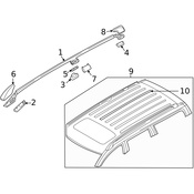 Volvo Roof Luggage Carrier Side Rail Cap - Genuine Volvo 8662612