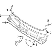 Volvo Cowl Cover Seal - Genuine Volvo 8663730