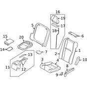 Volvo Console Lid Striker - Genuine Volvo 8665780