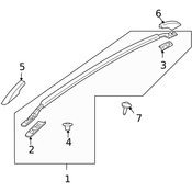 Volvo Roof Luggage Carrier Side Rail Clip - Genuine Volvo 8678705