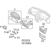 Volvo HVAC Temperature Control Panel - Genuine Volvo 8691878