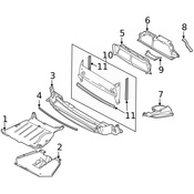 Volvo Radiator Support Air Deflector - Genuine Volvo 8693755