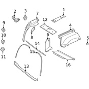 Volvo Trunk Trim Panel Clip - Genuine Volvo 9164308