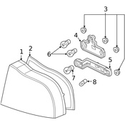 Volvo Tail Lamp Socket - Genuine Volvo 9187929