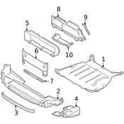 Volvo Radiator Support Air Deflector - Genuine Volvo 9190177