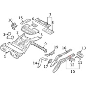 Volvo Floor Pan Bracket - Genuine Volvo 9461072