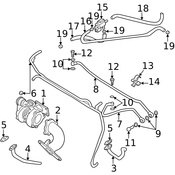 Volvo Turbocharger Oil Supply Line Banjo Bolt - Genuine Volvo 980973