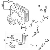 Volvo Body Electrical Ground Strap Bolt - Genuine Volvo 985178