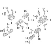 Volvo Engine Mount Bolt - Genuine Volvo 985411