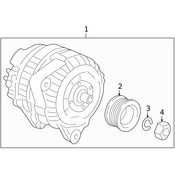 Porsche Alternator Pulley Nut - Genuine Porsche 90003401301