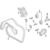 Porsche Idler Pulley Bracket - Genuine Porsche 95810242300