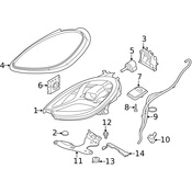 Porsche Headlight Assembly - Genuine Porsche 95B941040L