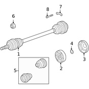 Porsche CV Axle Assembly - Genuine Porsche 98633202464