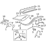 Porsche Convertible Top Strut - Genuine Porsche 98756158002