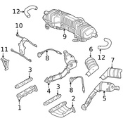 Porsche Exhaust Manifold Left (Boxster) - Genuine Porsche 99611110205