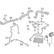 Porsche A/C Refrigerant Discharge Hose - Genuine Porsche 99657309203
