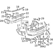 Porsche Bumper Seal - Genuine Porsche 99965122540