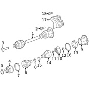 Porsche CV Joint Spacer - Genuine Porsche 9A740741300