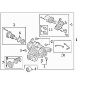Audi Differential Lock Motor Hardware Kit - Genuine Audi 0BF598077