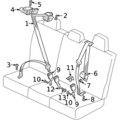 Volkswagen Seat Belt Receptacle Cover - Genuine VW 3CN857717208