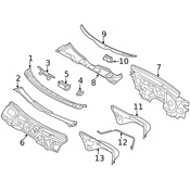 Audi Cowl Water Deflector - Genuine Audi 4G1819403B9B9