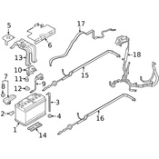 Audi Battery Hold Down - Genuine Audi 4H0802419B