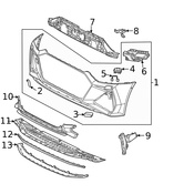 Audi Radiator Support Air Duct - Genuine Audi 4K8121706
