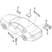 Audi Radio Antenna Assembly - Genuine Audi 4N0035503ANY9B