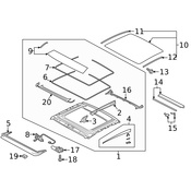 Audi Sunroof Seal - Genuine Audi 4N4877439