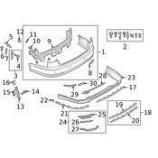 Audi Bumper Cover Support Rail Nut - Genuine Audi 6N0809966