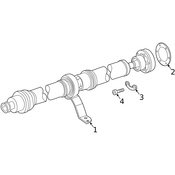 Audi Drive Shaft - Genuine Audi 80A521101C