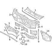 Audi Cowl Cover Seal - Genuine Audi 80A823723