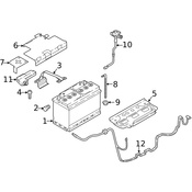 Audi Battery Hold Down - Genuine Audi 80A867749G