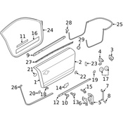 Audi Door Window Belt Weatherstrip - Genuine Audi 8J0837477C