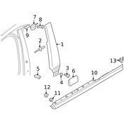 Audi Rocker Panel Molding Rivet - Genuine Audi 8P0853802A