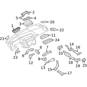 Audi Dashboard Air Vent - Genuine Audi 8R1820951LWVF