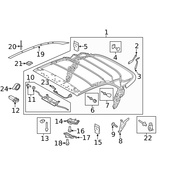Audi Convertible Top Hardware Kit - Genuine Audi 8V7898817