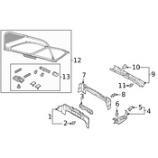 Audi Roll Bar Trim Panel - Genuine Audi 8W7863573ACA9